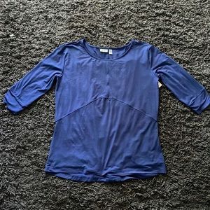 Blue Zella quarter sleeve top